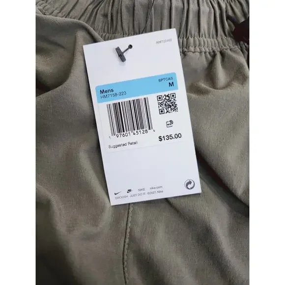 Mens M Nike Tech Woven Oversized Pants Olive Green HM7158-223 - Picture 6 of 6